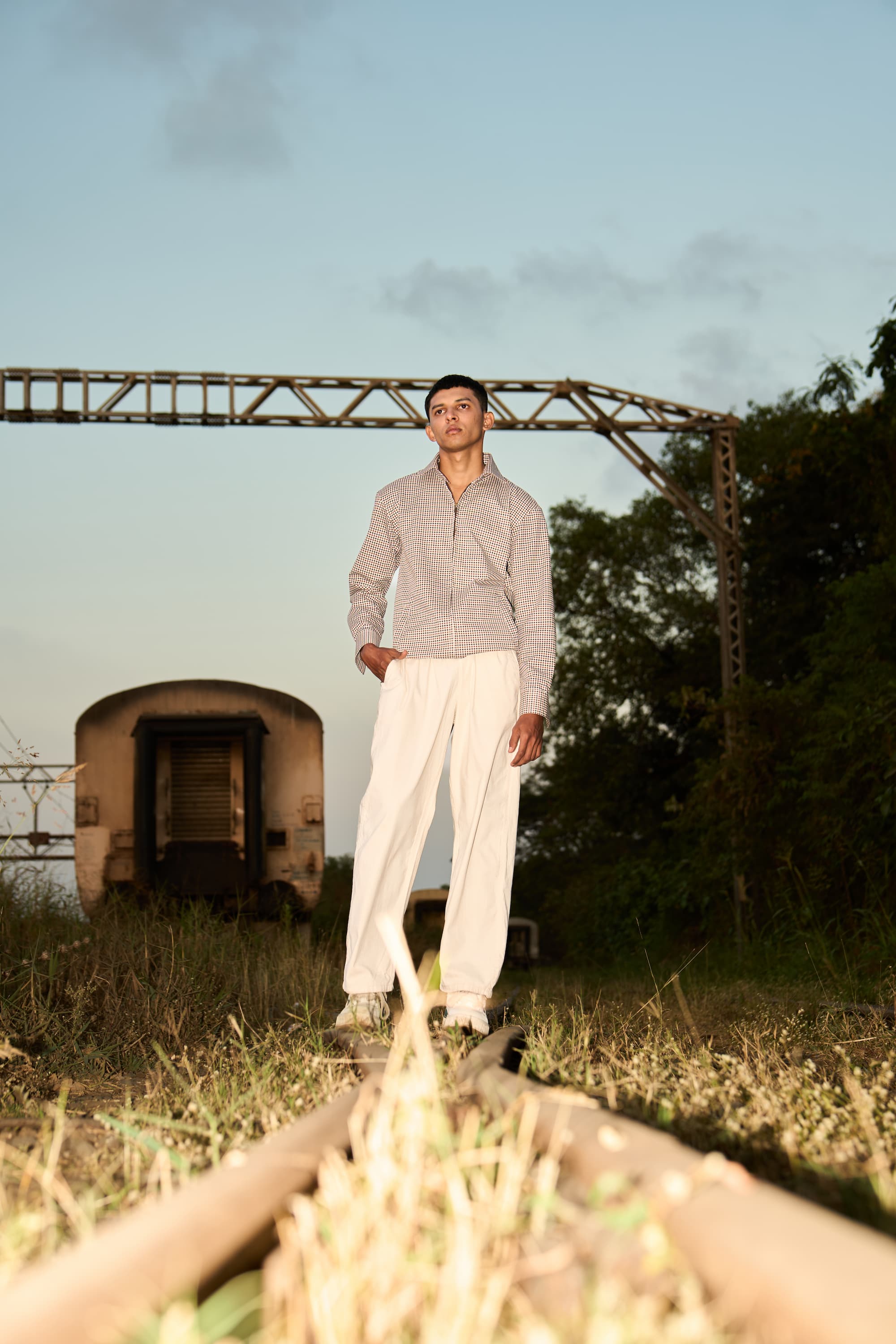 COLLARED TWILL JACKET