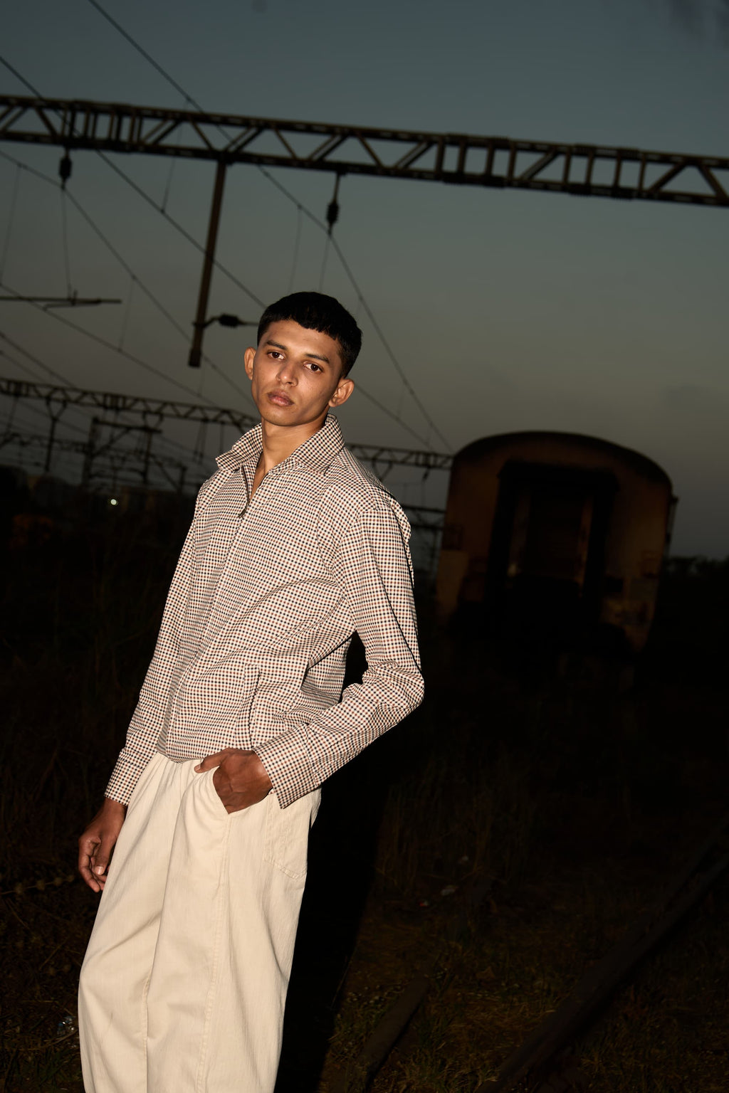 COLLARED TWILL JACKET